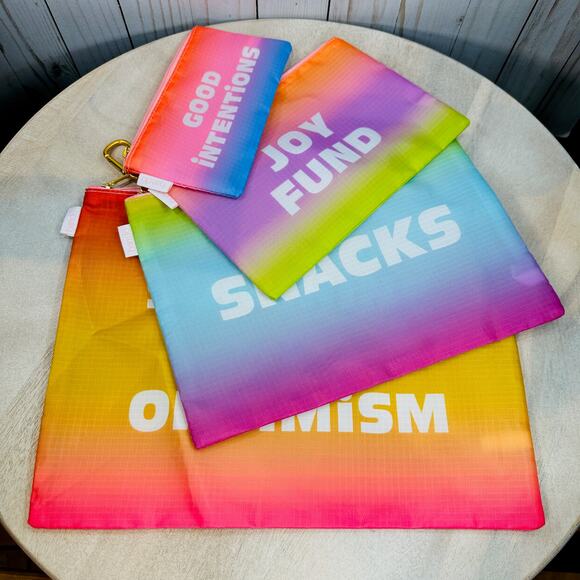 ban.do Feel Good Carry All Mega 5 Piece Gym Essential Zipper Bags New - Picture 2 of 16